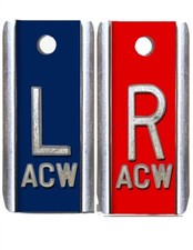 Custom X-Ray Markers - Left/Right Set Aluminum 