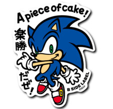 B - SIDE LABEL Sticker / SONIC THE HEDGEHOG Sonic B Japan NEW