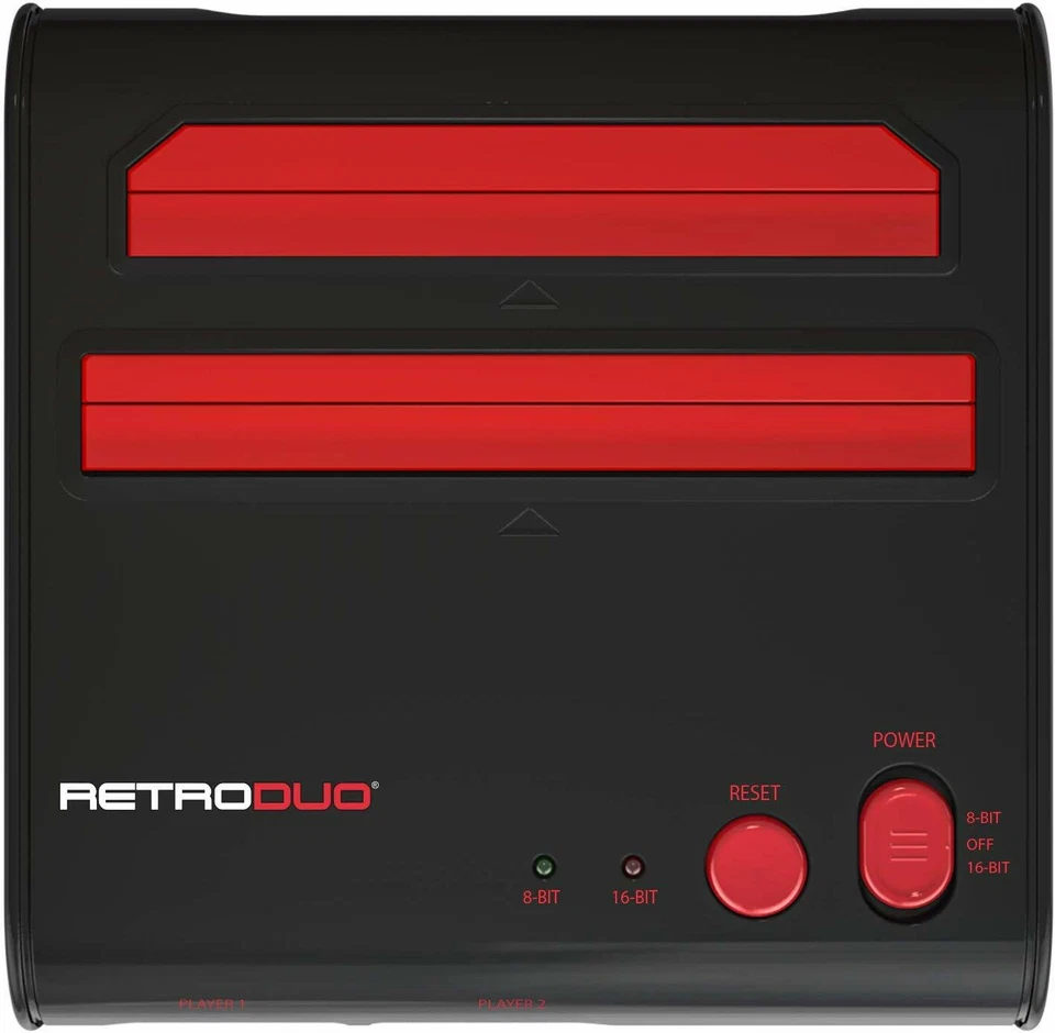 RetroDuo Nintendo NES & SNES 2in1 Twin Video Game Console System - Black/Red - Image 4 of 4