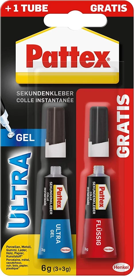PATTEX 9H PSGLB ULTRA GEL 3+3 g - SEKUNDENKLEBER - 6 g - HENKEL # NEU OVP