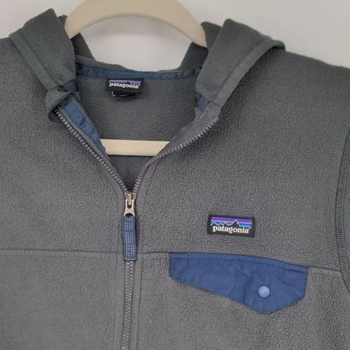 Patagonia Boys' Micro D Snap-T Jacket Size Large Grey Outdoor Fleece Full Zip - Picture 4 of 14