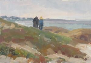 ORIGINAL-oil-landscape-plein-air-painting-5x7-034-Seaside-view-Becky-Joy
