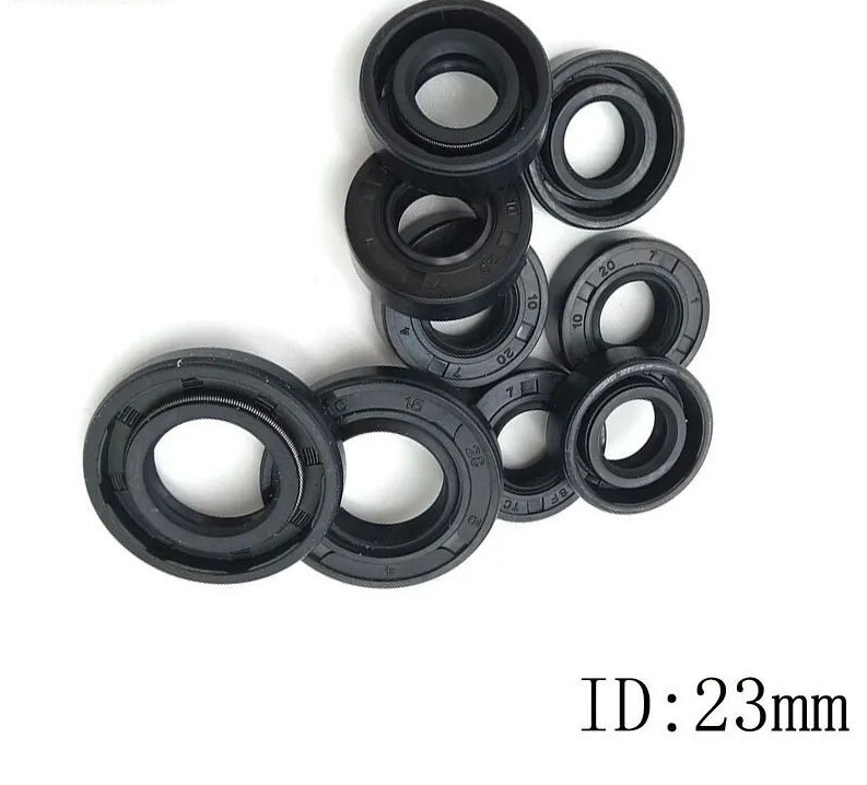 Shaft Oil Seal Gasket ID23mm Nitrile Covered Double Lip with Garter