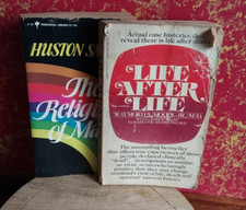 Lot of 2 LIFE AFTER LIFE Raymond Moody 1975 Bantam + RELIGIONS OF MAN -VTG Books