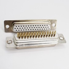1pc Gold Pin 44pin 3 Row D-Sub Female Socket Solder Chassis Connector RS232