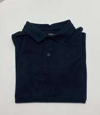 New Nautica Little Boys Stretch Double Piqu  Polo School Shirt Navy Large 6