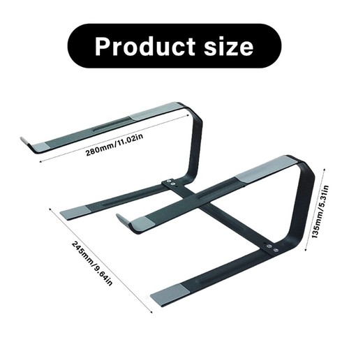 Support Ordinateur Portable Réglable Aluminium Support Tablette Ordinateur Portable Support Portable - Photo 8/10