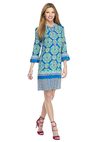 Robe Casual Madison Leigh Navi-Coral - Taille 10 - Rose - Neuf Avec Étiquettes
