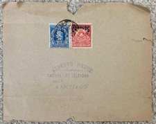 1904? 5c Pair OVPT Valparaiso to Santiago Chile Classic Cover