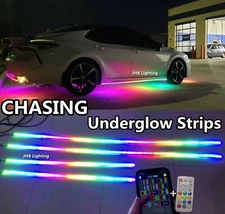 JHB DOUBLE ROW Remote APP CHASING FLOWING Trucks Underglow LED Strips Lights KIT