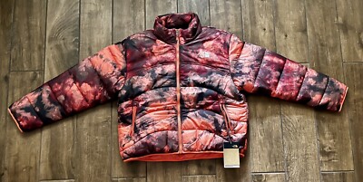 NWT The North Face 2000 Printed Elements Tie-Dye Coral Puffer Jacket Large