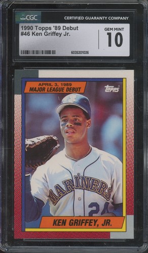 1990 Topps '89 Debut #46 Ken Griffey Jr. Gem Mint CGC 10