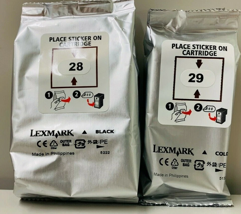 New Genuine Lexmark 28 29 2PK Ink Cartridges X Series X2530 Z Series Z1310 Z845 - Image 2 of 3