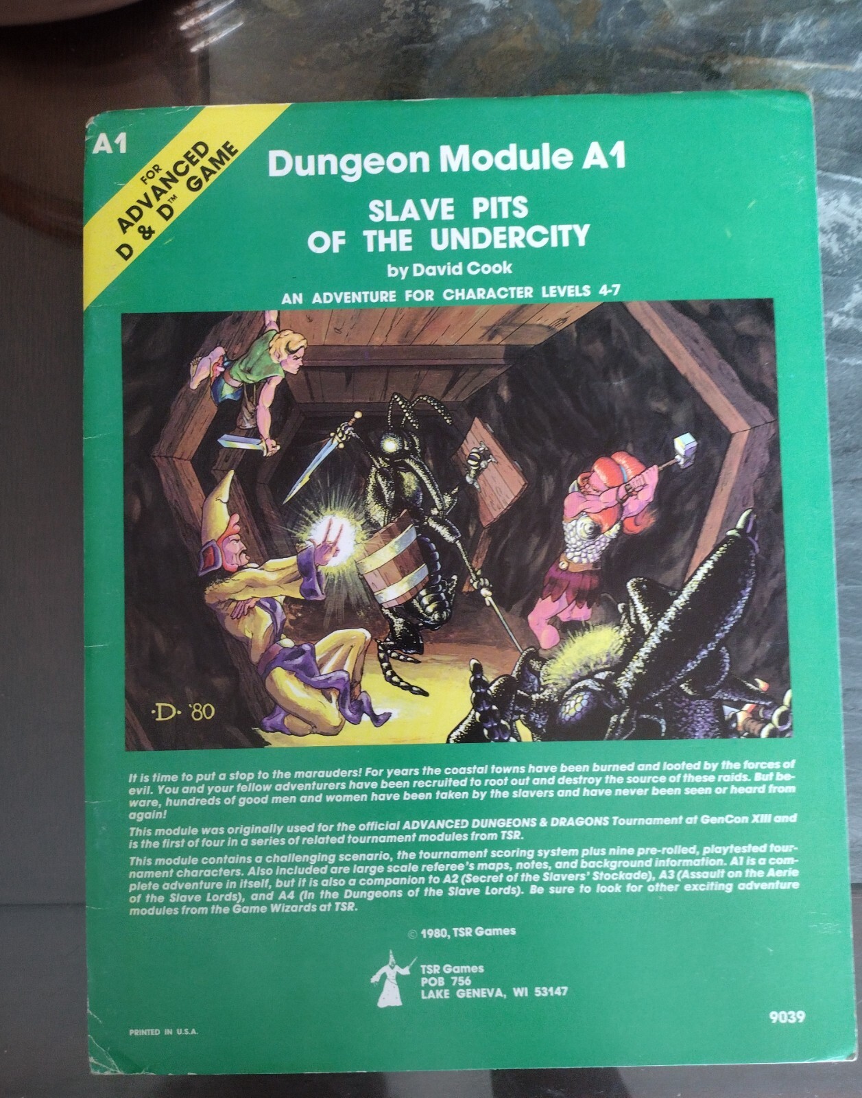 1980 Advanced Dungeons & Dragons Module A1 Slave Pits Of The Undercity ...
