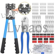 Cable Lug Crimping Tool 6-50mm² Wire Plug Crimper Battery Terminal Connector Kit