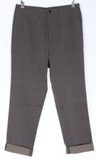 NWT VERSACE Solid Brown Twill Cotton Cuffed Casual Pants 32 (EU 48) Fits 34