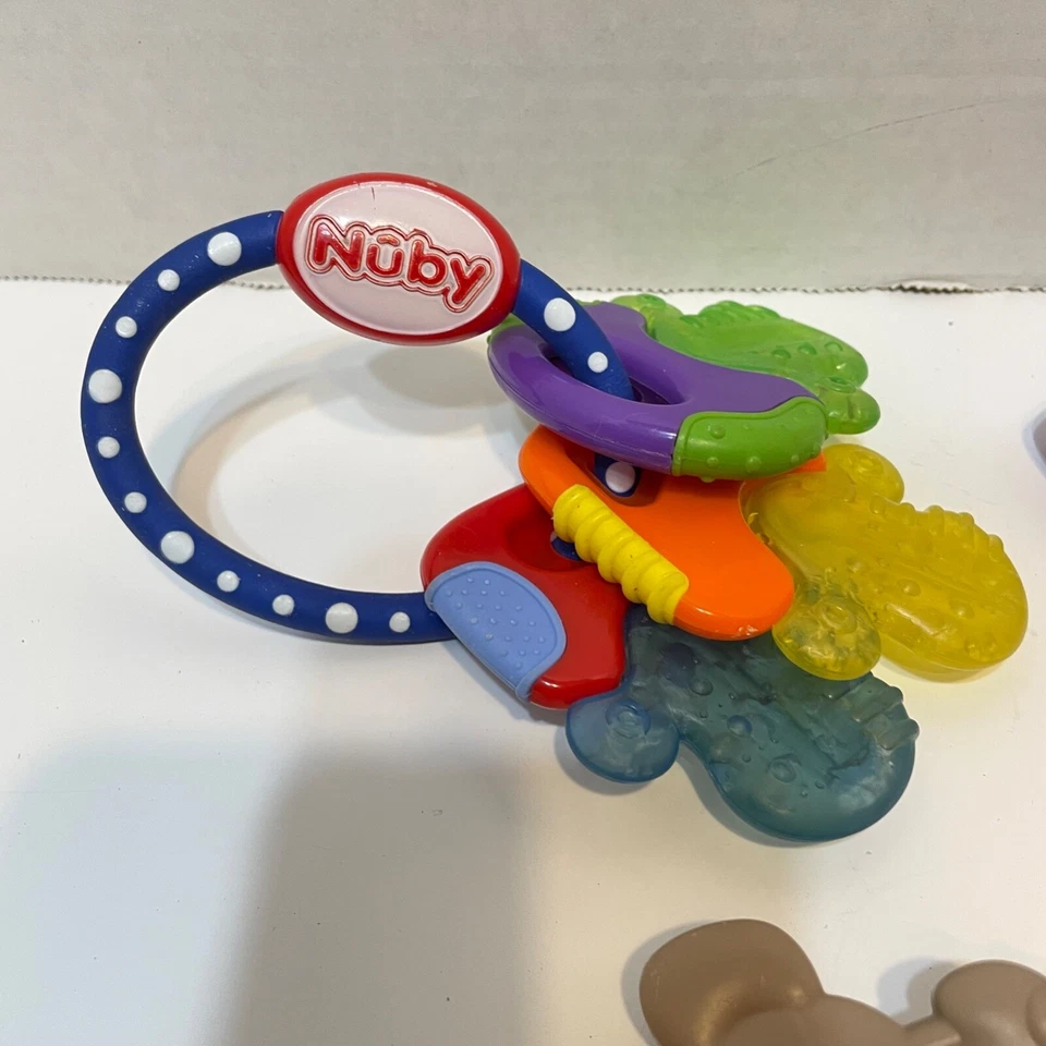 Baby Infant Teethers Nuby Keys Fisher Price Purse Generic Bear Multicolor Lot 3 - Image 2 of 4