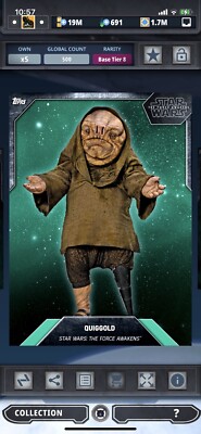 Topps Star Wars Digital Card Trader Tier 8 - Teal Quiggold S3 - 500 cc
