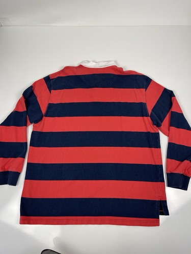 Vtg 90s Polo Ralph Lauren Striped Rugby Longsleeve Shirt XXL USA Red Blue - Picture 5 of 11