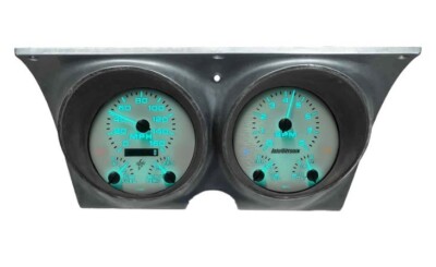Intellitronix Teal LED Analog Gauge Panel For 1967-1968 Firebird and Camaro