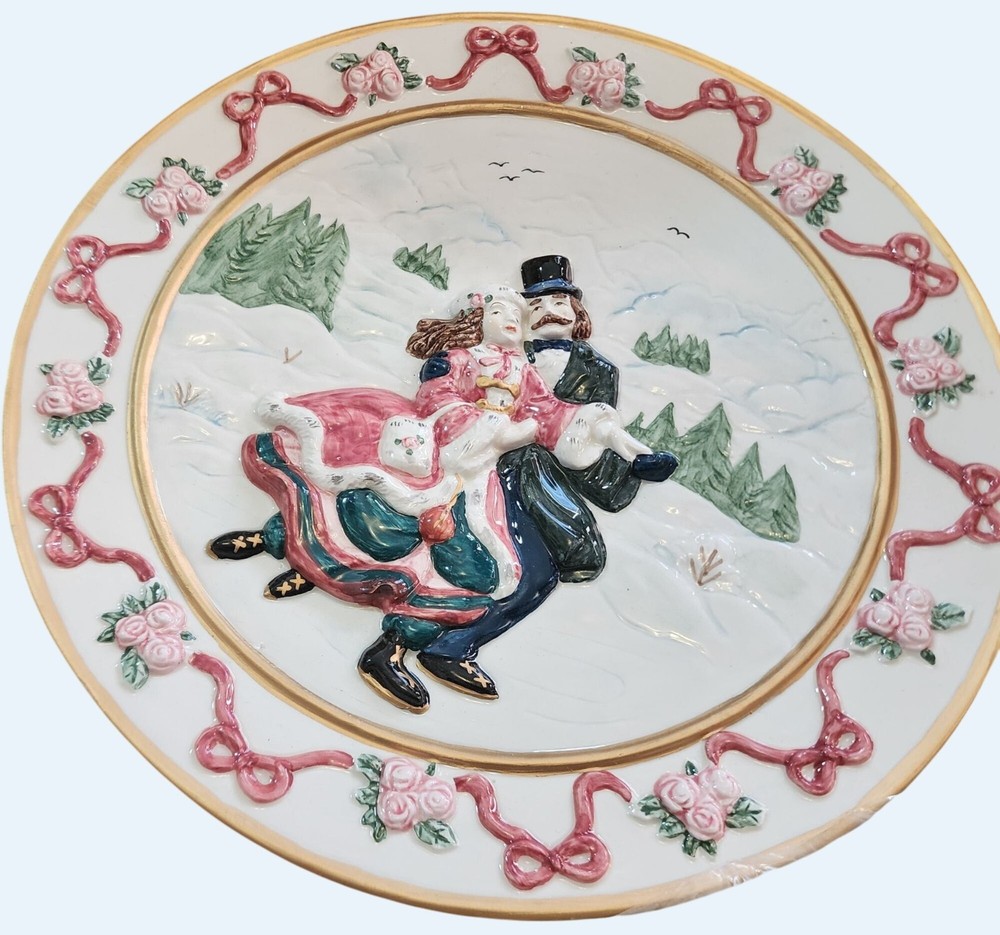 Vintage Enesco A Winters Waltz Decorative Plate