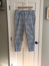Tommy Bahama Ella Twill High Rise Turkish Sea Patterned Jeans Size 14