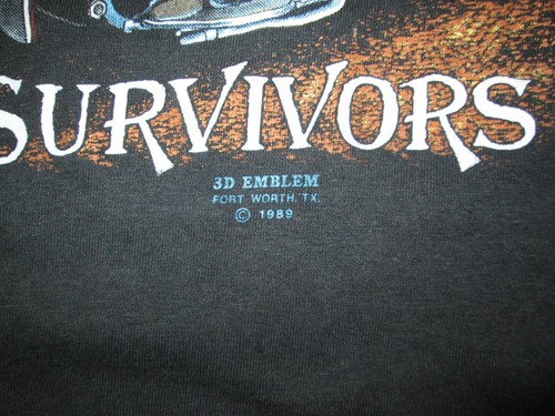 1989 Vtg 1980s Harley Davidson Motorcycles survivors Wolf 3d Emblem T SHirt USA - Picture 4 of 6