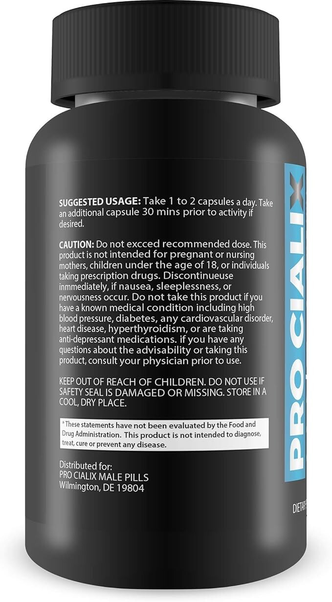 Pro Cialix Max Male Expansion Natural Dietary Supplement (180 Capsules) 3-Pack