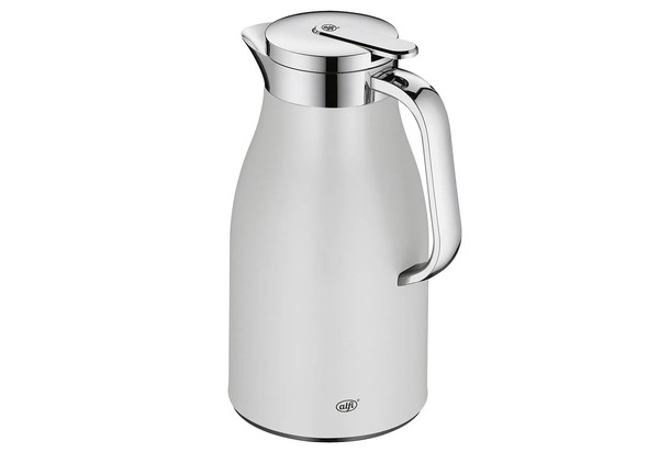 Alfi Isolierkanne Skyline 1,0L Thermokanne Edelstahl 12H Heiß Silver Lining-image