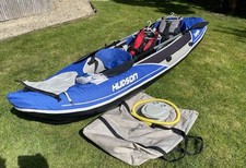 Sevylor Hudson Inflatable Kayak 3-Seat Model with Paddles, Carry Bag, Life Vests