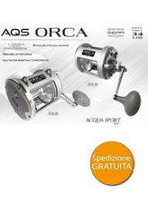MULINELLO AQS ORCA PESCA TRAINA FRIZIONE A LEVA POTENTE FRIZIONE 34 LB