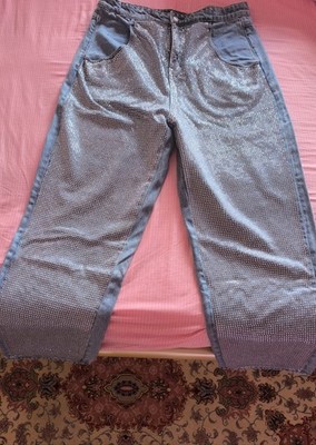 Miss Sixty Marilyn Monroe Jeans ''boyfriend'' blau Gr. 29 mit Kristallen - 5 Pocket