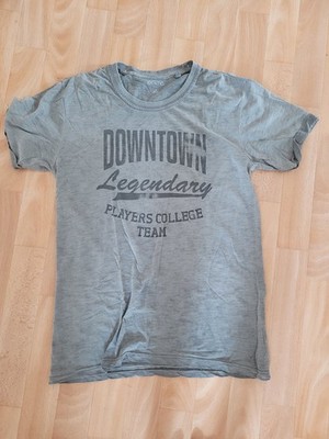 Identic Man Herren T-Shirt Gr. M 48/50 Grau Melange College Print Shirt