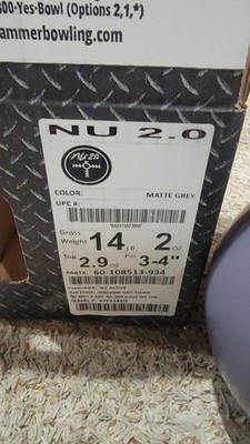 Hammer NU 2.0 Bowling Ball 1st Quality | 14 Pounds | 3-4