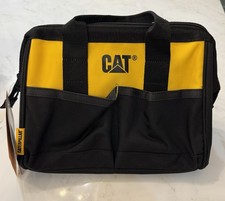 New CAT Tool Storage Bag 12 in. - 5 Pockets - Yellow & Black - 600D Polyester