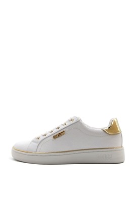 Guess Sneakers Donna Bianco FLPWLL LEL12 - Scarpe Platform In Ecopelle Con Suola Spessa 7,5 Cm - 5