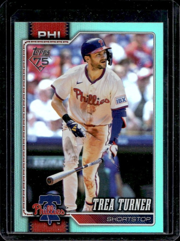 2026 Topps Trea Turner Aqua Rainbow Foil #322 Phillies
