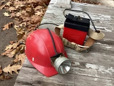 Vtg Nite Lite NL682 Head Lamp Bump Cap 6V Battery  Mine Hunting no recharge cord