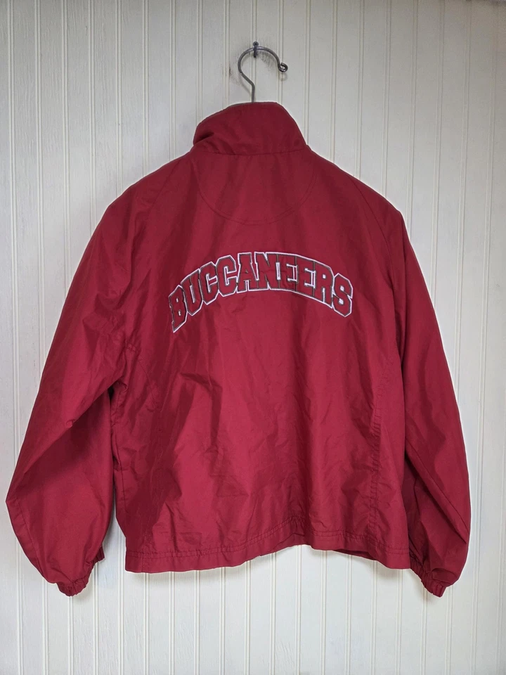 Chaqueta Tampa Bay Buccaneers Juvenil Grande Roja NFL Fútbol Reebok Cremallera Completa Foto 3 de 4