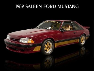 1989 Saleen Ford Mustang in Maroon & Gold NEW Metal Sign: 12x16'' Ships Free