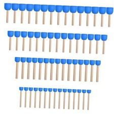60 Pcs Round Sponges Brush Set - 4 DIY Paint Tools - Blue