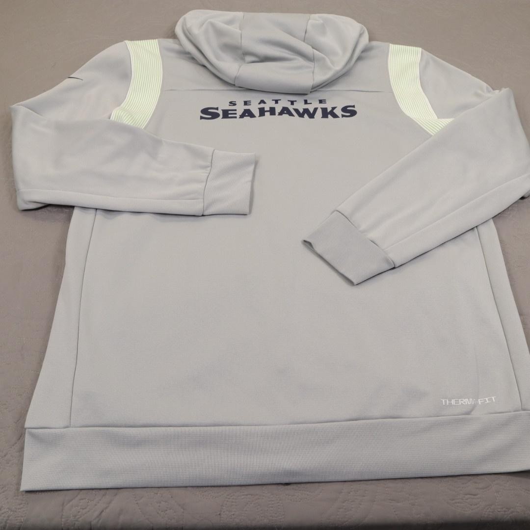 Nike Seattle Seahawks Hoodie Sweatshirt Mens XL Gray Therma-FIT Full Zip NFL