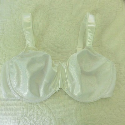 NEW BALI Minimizer Satin Tracings Comfort Underwire Bra 3562 42D White