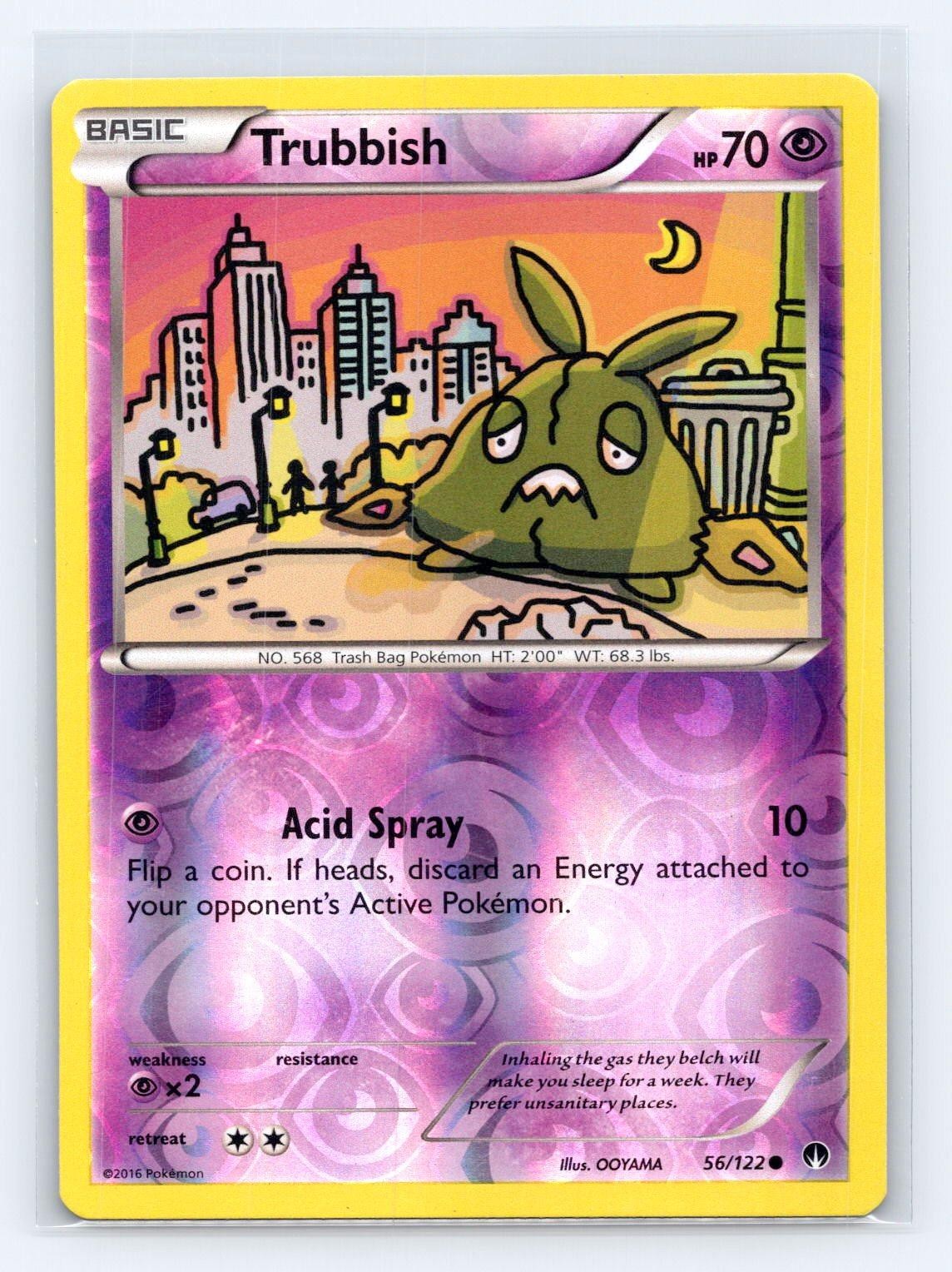 Trubbish 56/122 Common BREAKpoint Pokemon Reverse Holo Lightly Played