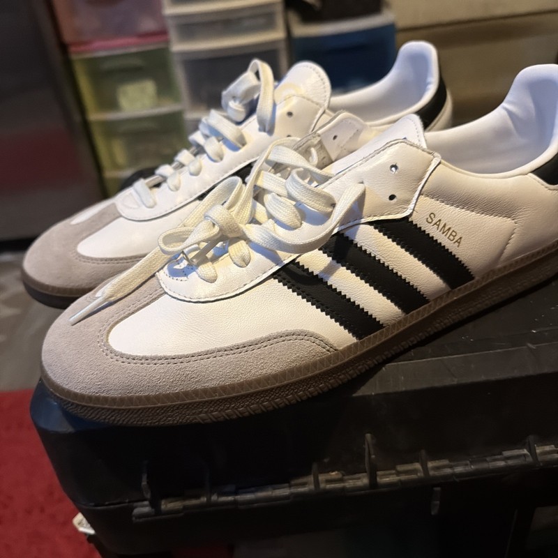 Size  14 adidas Samba OG Low White Black Gum. Excellent Worn Once