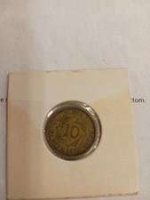 1924A GERMANY GERMAN      F-FINE OLD VINTAGE 10 RENTENPFENNIG COIN