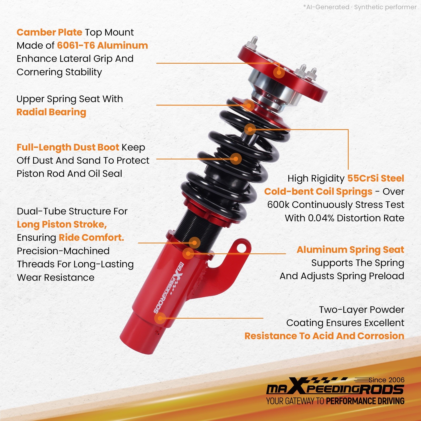 BMW 3시리즈 AWD E90 E92 E93 06-13용 24단 코일오버 서스펜션 키트 5