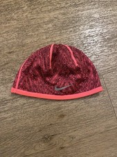 Nike Women's OS Reversible Fleece Skull Cap Beanie Running Bright Pink Print