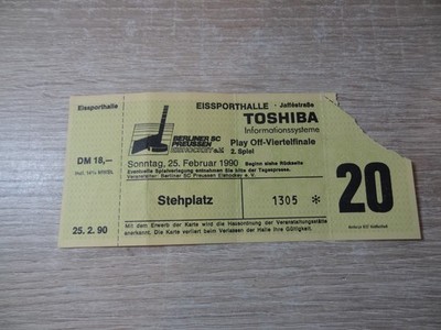 Eintrittskarte Berliner SC Preussen Eishockey e. V. in der Eissporthalle Berlin