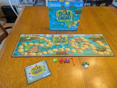Learning Resources-Sum Swamp Board Game-Addition &  Subtraction-Math-Home School